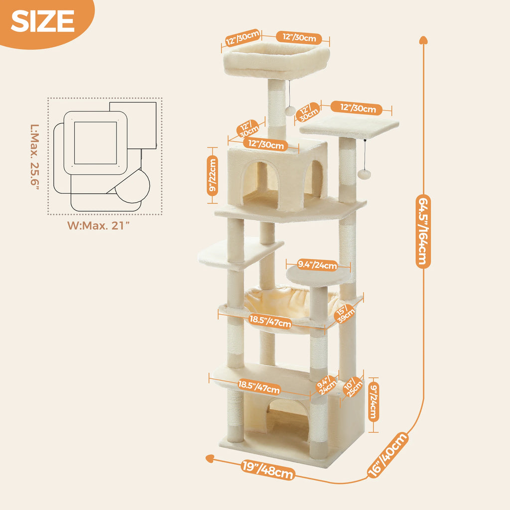 Tall Cat Tree with Scratching Posts