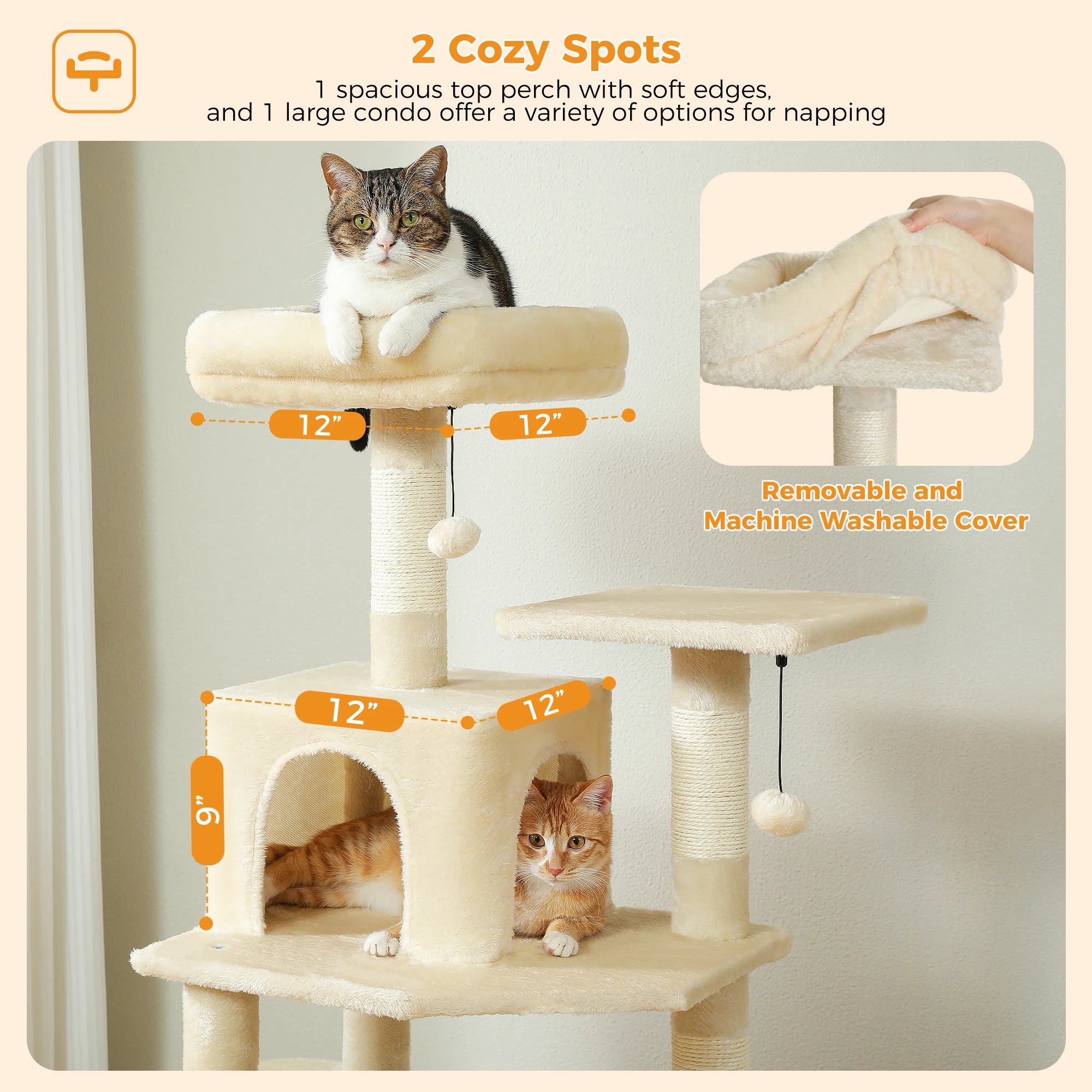 Tall Cat Tree with Scratching Posts