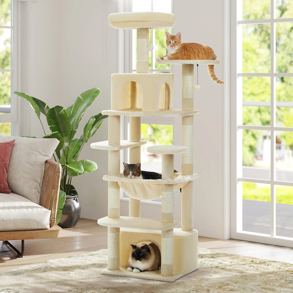 Tall Cat Tree with Scratching Posts