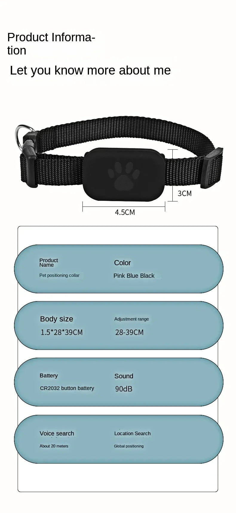 Waterproof GPS Collar