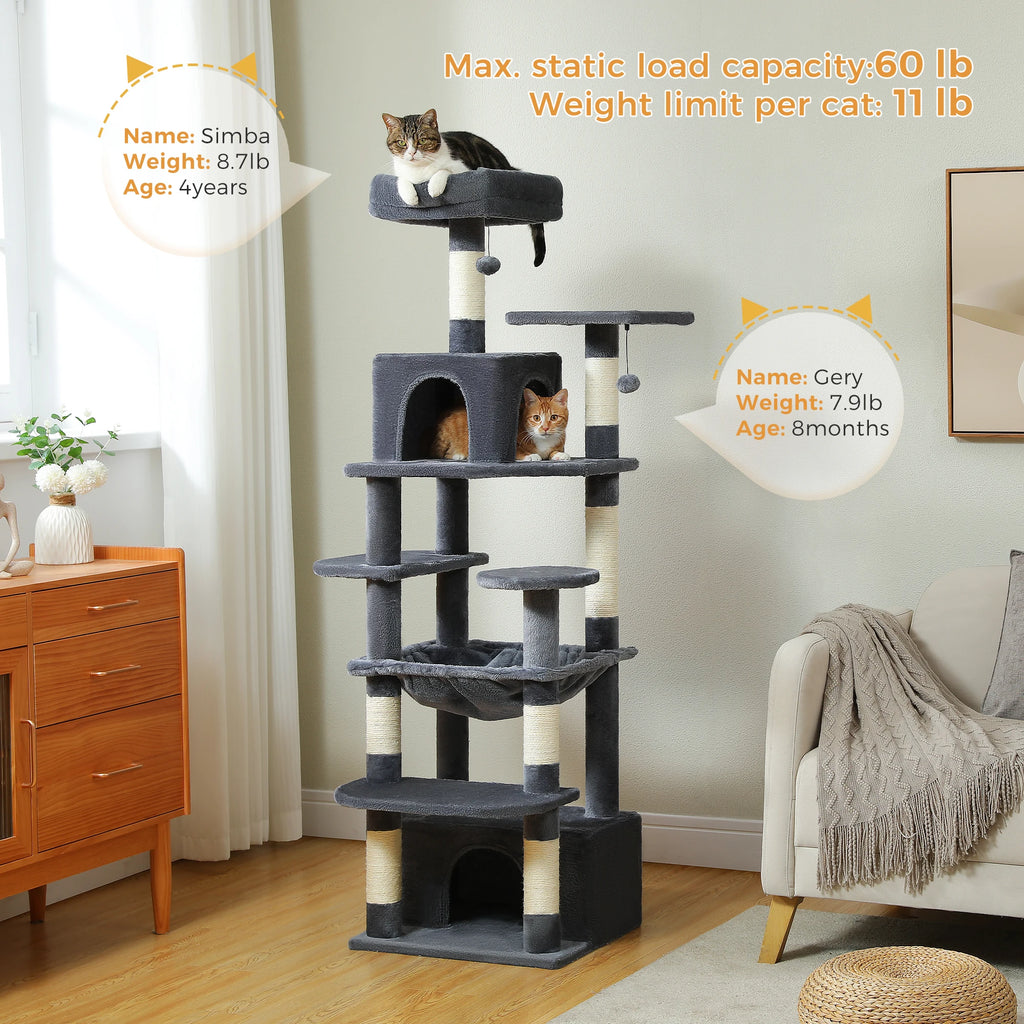 Tall Cat Tree with Scratching Posts